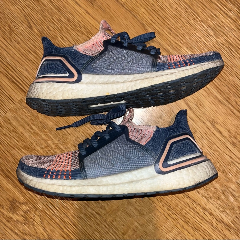 Adidas Youth/Women's Pink and Blue Tennis Shoes